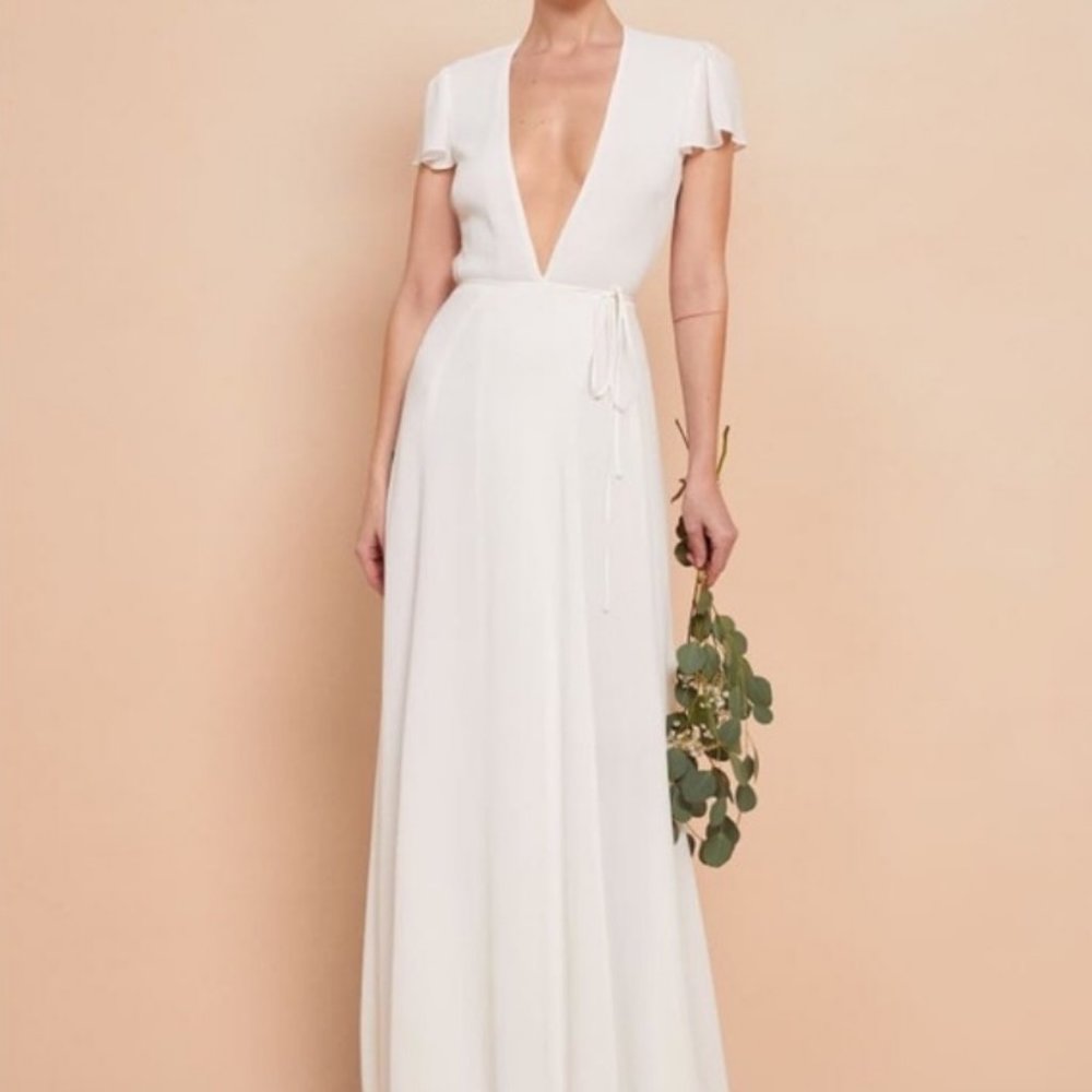 Reformation Rosey Dress Ivory White - Picture 1 of 10